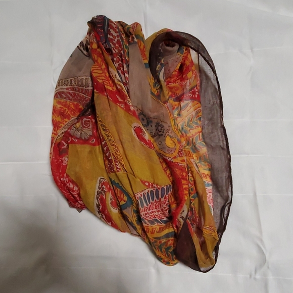 Multicolor Patterned Paisley Infinity Scarf - Picture 1 of 2